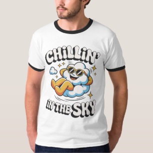 Chillin' in the Sky Retro Cloud Design voor de zom T-shirt