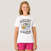 Chillin' in the Sky Retro Cloud Design voor de zom T-shirt (Voorkant volledig)