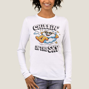 Chillin' in the Sky Retro Cloud Design voor de zom Tri-Blend Shirt