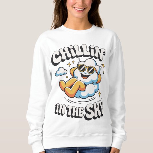 Chillin' in the Sky Retro Cloud Design voor de zom Trui (Voorkant)