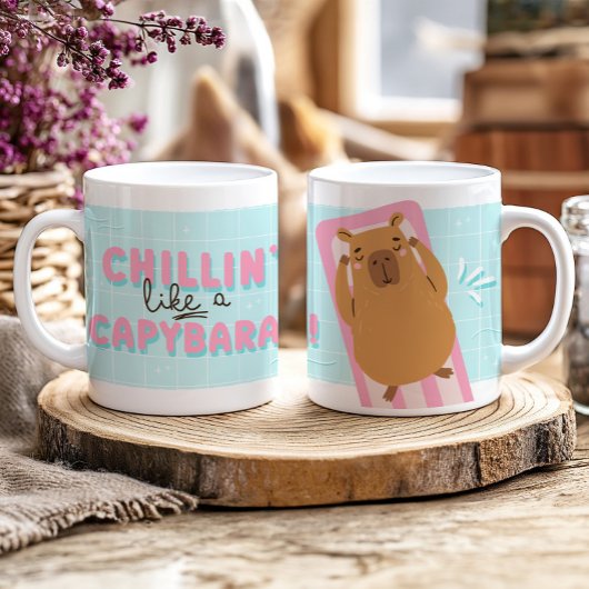 Chillin' Like a Capybara Grappige zomerse trendy Koffiemok