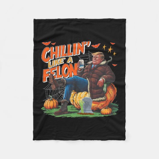 Chillin' Like A Felon Donald Trump Beter Bierbier  Fleece Deken (Voorkant)