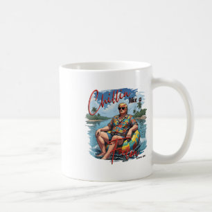 Chillin Like A Felon Grappig Trump Zomer 2024 _1 Koffiemok