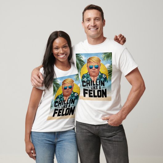 Chillin Like A Felon Grappige Trump Zomer 2024 T-shirt (Unisex)