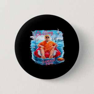 Chillin Like A Felon Zomer 2024 90s 4th of July T Ronde Button 5,7 Cm