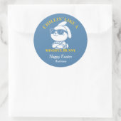 Chillin' Like A Mindful Bunny Custom Pasen Ronde Sticker (Tas)