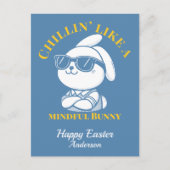 Chillin' Like A Mindful Bunny Pasen Briefkaart (Voorkant)