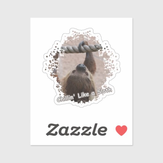Chillin 'Like a Sloth Sticker (Vel)