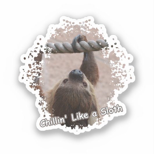 Chillin 'Like a Sloth Sticker (Voorkant)