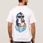 Chillin’ Like a Villain – Cool Penguin Ice Cream T-shirt (Achterkant)
