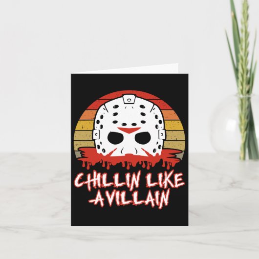 Chillin Like A Villain Horrorfilmfan  Kaart (Voorkant)