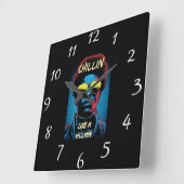 Chillin Like a Villain Wall Clock Vierkante Klok (Hoek)