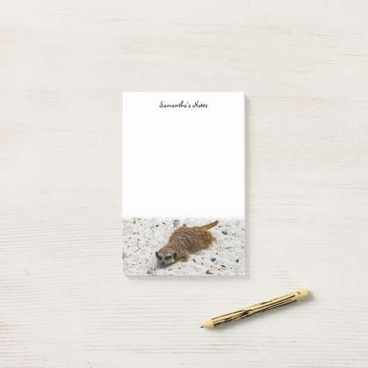 Chillin' Meerkat Post-it Notes (Op bureau)