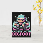 Chillin’ met Bigfoot Alpine Wintersport Snowboa Kaart (Gele Bloem)