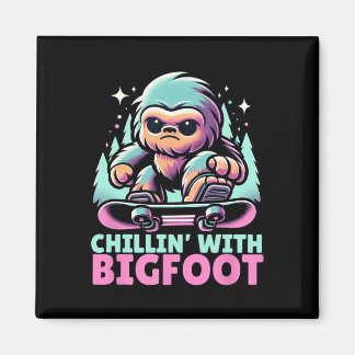 Chillin’ met Bigfoot Alpine Wintersport Snowboa Magneet