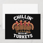 Chillin met cadeau voor mijn Thanksgiving van kalk Kaart (Voorkant / Achterkant)