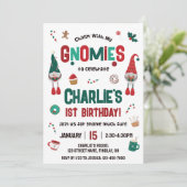 Chillin met de kerstfeest van mijn Gnomen Kaart (Staand voorkant)