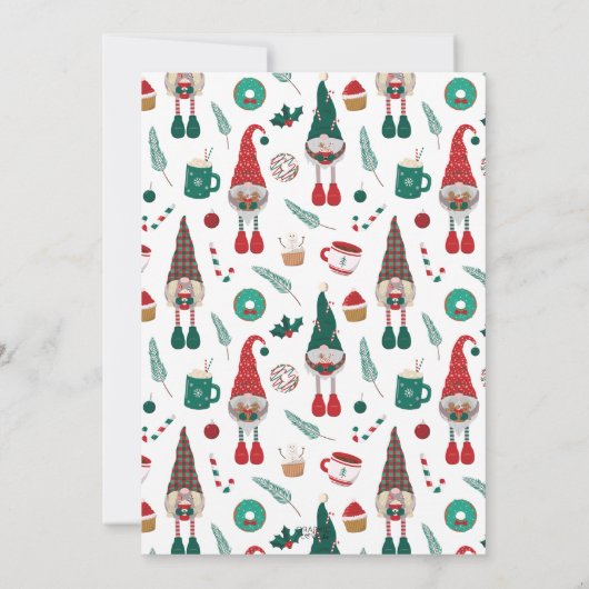 Chillin met de kerstfeest van mijn Gnomen Kaart (Achterkant)