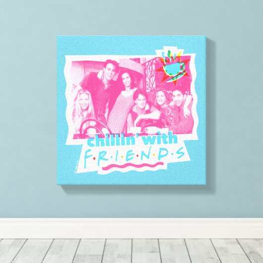 Chillin' met FRIENDS™ Canvas Afdruk (Insitu (Houten vloer))