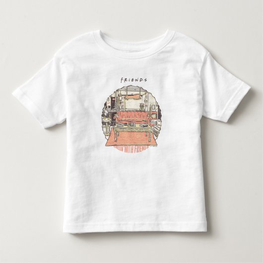 Chillin' met FRIENDS™ Cartoon 2 Kinder Shirts (Voorkant)