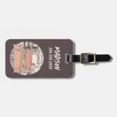 Chillin' met FRIENDS™ Cartoon Bagagelabel (Voorkant horizontaal)