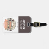 Chillin' met FRIENDS™ Cartoon Bagagelabel (Voorkant horizontaal)