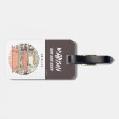 Chillin' met FRIENDS™ Cartoon Bagagelabel (Achterkant horizontaal)