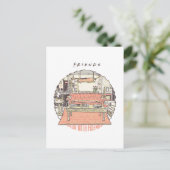 Chillin' met FRIENDS™ Cartoon Briefkaart (Staand voorkant)