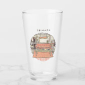 Chillin' met FRIENDS™ Cartoon Glas (Voorkant)