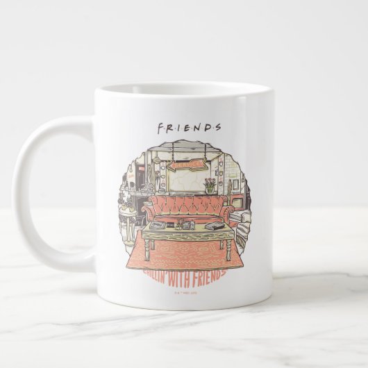 Chillin' met FRIENDS™ Cartoon Grote Koffiekop (Links)