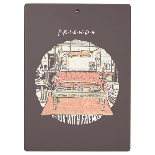 Chillin' met FRIENDS™ Cartoon Klembord (Achterkant)