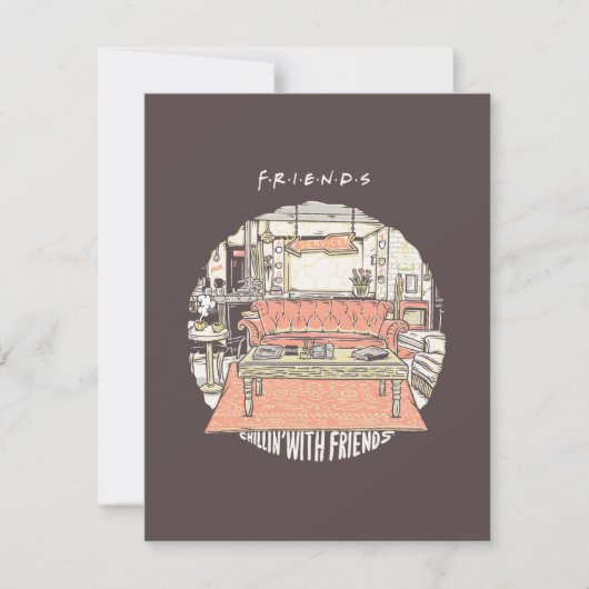 Chillin' met FRIENDS™ Cartoon Notitiekaartje (Voorkant)