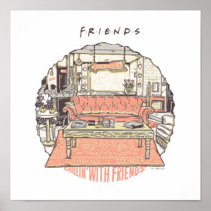 Chillin' met FRIENDS™ Cartoon Poster