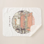 Chillin' met FRIENDS™ Cartoon Sherpa Deken (Voorkant (horizontaal))