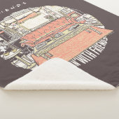 Chillin' met FRIENDS™ Cartoon Sherpa Deken (3/4)