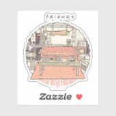 Chillin' met FRIENDS™ Cartoon Sticker (Vel)