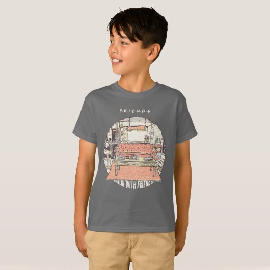 Chillin' met FRIENDS™ Cartoon T-shirt (Voorkant volledig)