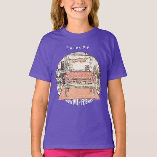 Chillin' met FRIENDS™ Cartoon T-shirt (Voorkant)