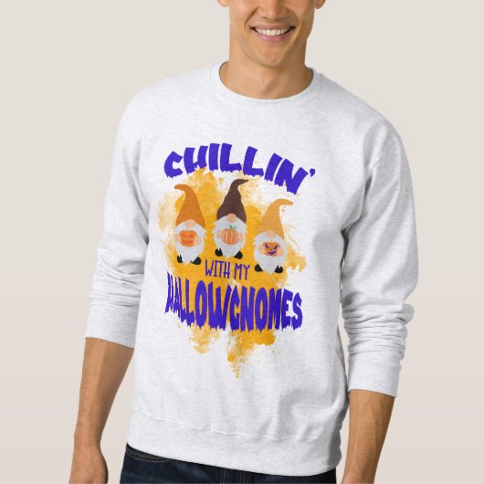 Chillin met gnomen Halloween Shirt Hoodie Design (Voorkant)