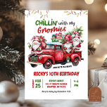 Chillin met Gnomies Kerstmis Kids Verjaardag Kaart<br><div class="desc">Chillin Met Gnomies Kerstverjaardag Uitnodiging,  Kerstman's Crew Vakantie Kids Verjaardag,  Kerstfeest Fun Gnome Verjaardagsfeest</div>