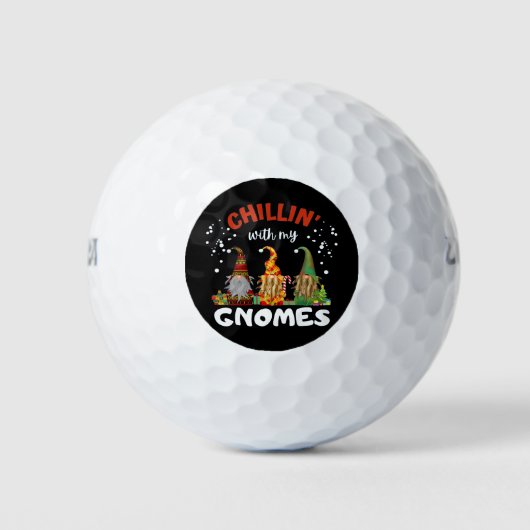Chillin met kerst met mijn gnomen golfballen (Voorkant)