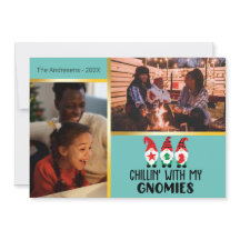 Chillin met kerstfotosjabloon voor Gnomen