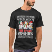 Chillin met mijn 4e gradnewmies Ugly Sweater Ch T-shirt (Voorkant)
