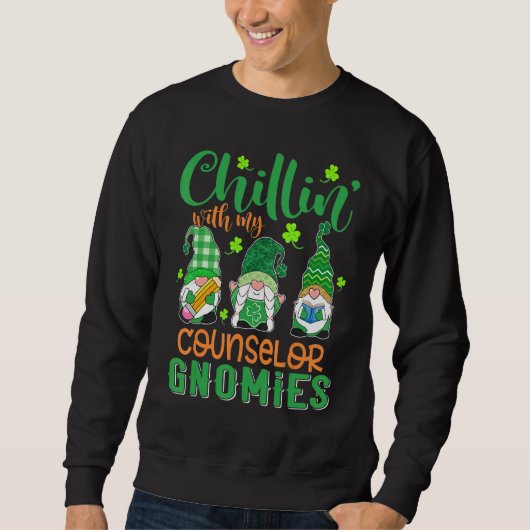 Chillin met mijn adviseur Gnomies St Patricks Day Trui (Voorkant)