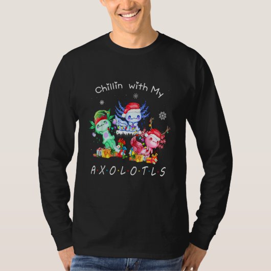 Chillin met mijn Axololotls kerstpyjama familie T-shirt (Voorkant)
