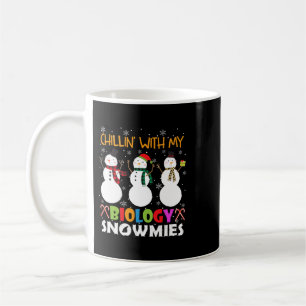 Chillin met mijn biologie Snowmies Xmas Bioloog Koffiemok
