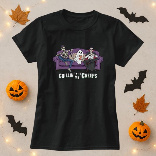 Chillin met mijn Creeps Halloween T-shirt