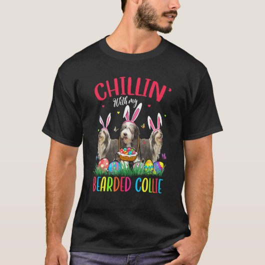 Chillin' met mijn gekaarde paaseieren blij t-shirt (Voorkant)