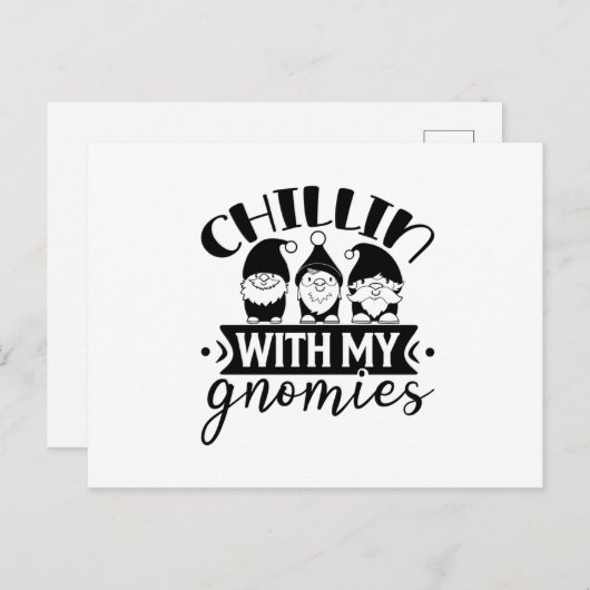 Chillin met mijn gnomen briefkaart (Voorkant / Achterkant)