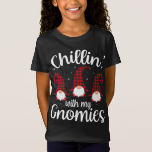 Chillin met mijn Gnomen Buffalo Red Pset Christm T-shirt